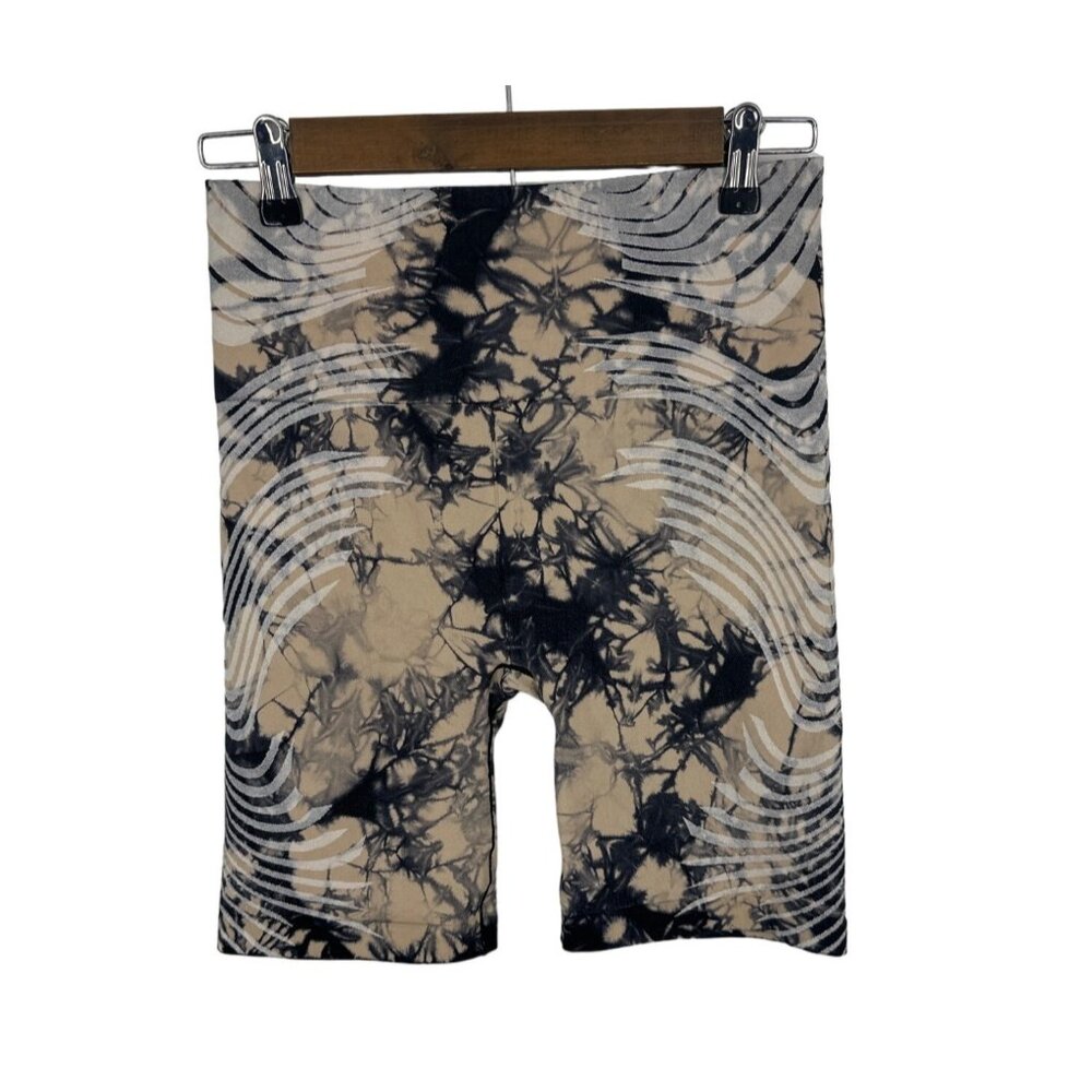 Athleta Motivate Seamless Short Tie Dye Print Biker Shorts Size M